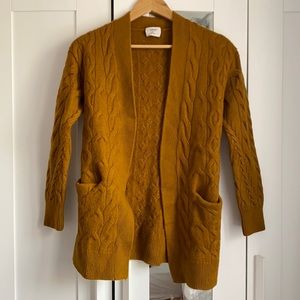Wilfred Mustard Cardigan in size XXS.